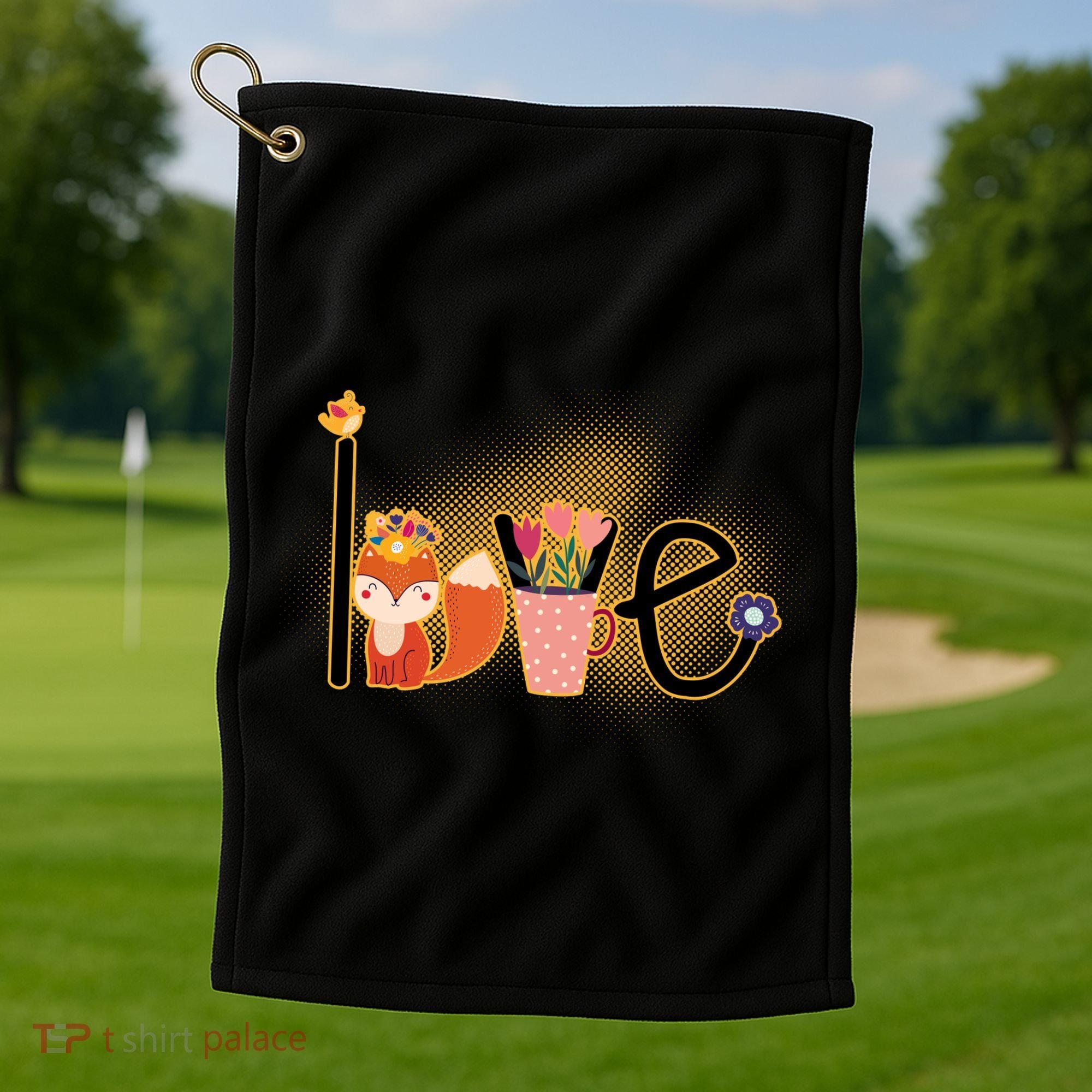Hippie Love Spring Golf Towel