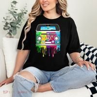 Hippie Van Dripping Rainbow Comfort Colors T-Shirt thumb 2