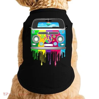 Hippie Van Dripping Rainbow Doggie Tank