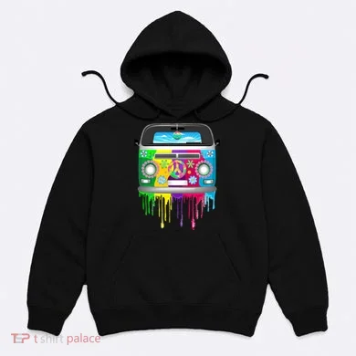Hippie Van Dripping Rainbow Hoodie