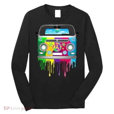 Hippie Van Dripping Rainbow Long Sleeve Shirt