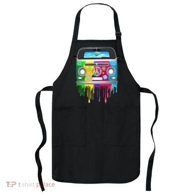 Hippie Van Dripping Rainbow Apron