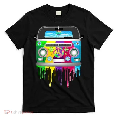 Hippie Van Dripping Rainbow T-Shirt