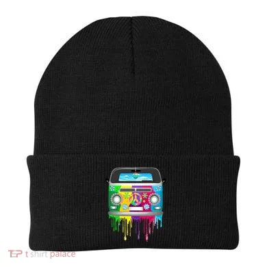 Hippie Van Dripping Rainbow Beanie