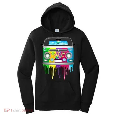 Hippie Van Dripping Rainbow Women's Hoodie