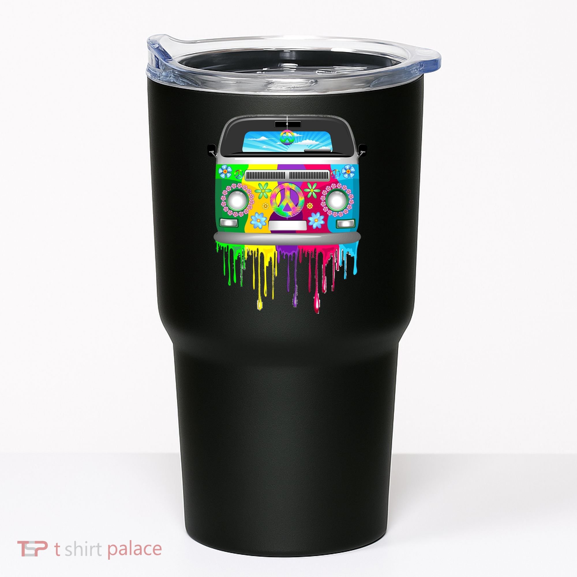Hippie Van Dripping Rainbow Tumbler