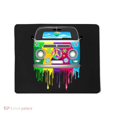 Hippie Van Dripping Rainbow Mousepad