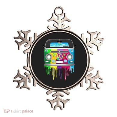 Hippie Van Dripping Rainbow Ornament