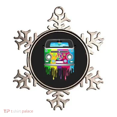 Hippie Van Dripping Rainbow Ornament