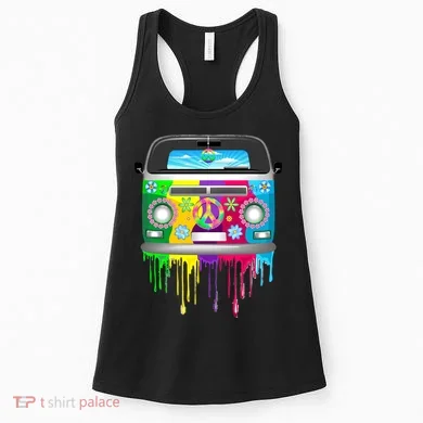 Hippie Van Dripping Rainbow Women's Tank Top
