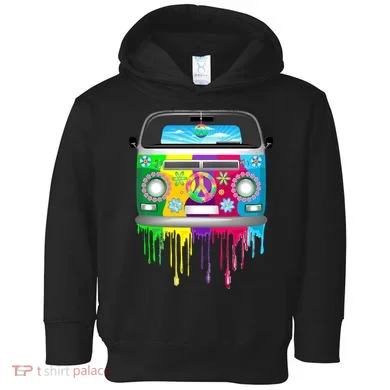 Hippie Van Dripping Rainbow Toddler Hoodie