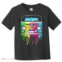 Hippie Van Dripping Rainbow Toddler T-Shirt thumb 0
