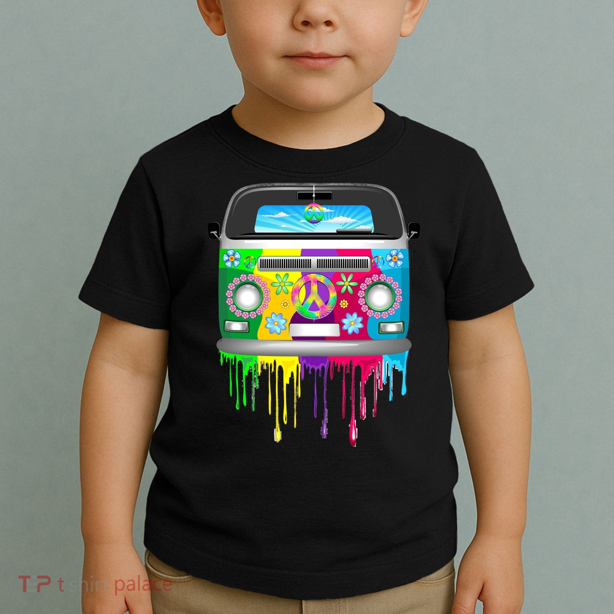 Hippie Van Dripping Rainbow Toddler T-Shirt