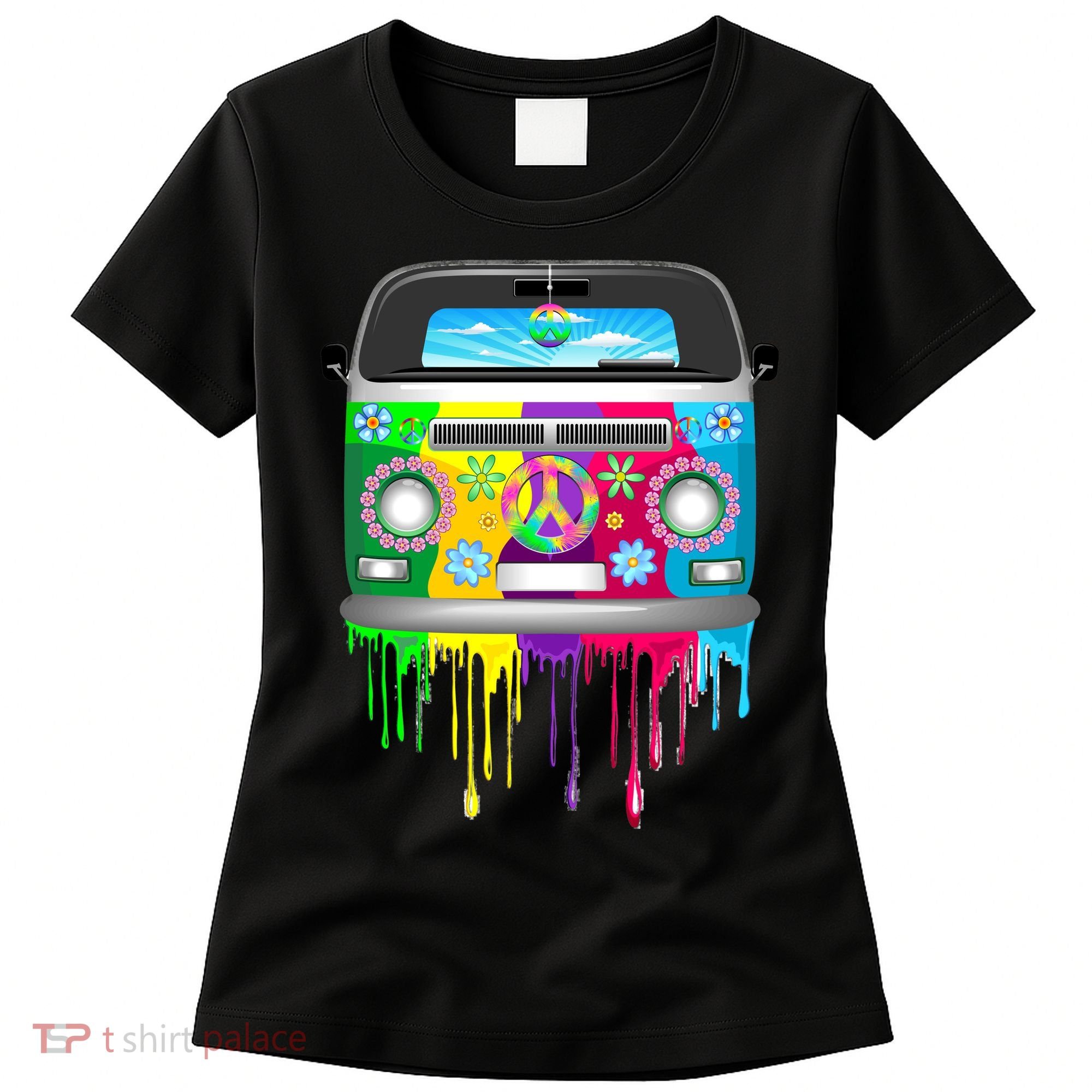 Hippie Van Dripping Rainbow Women's T-Shirt