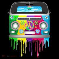 Hippie Van Dripping Rainbow Women's T-Shirt thumb 6