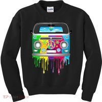 Hippie Van Dripping Rainbow Kids Sweatshirt thumb 0
