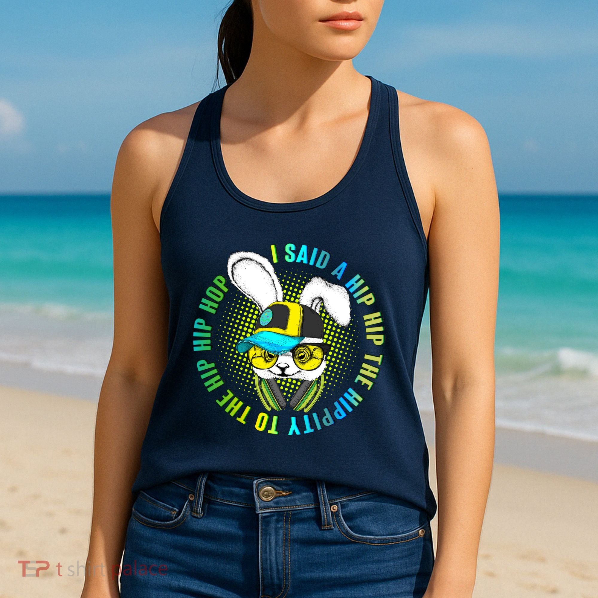 Hippity Hip Hop Bunny Women's Tank Top