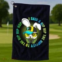 Hippity Hip Hop Bunny Golf Towel thumb 1