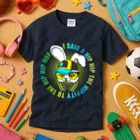 Hippity Hip Hop Bunny Kids T-Shirt thumb 3