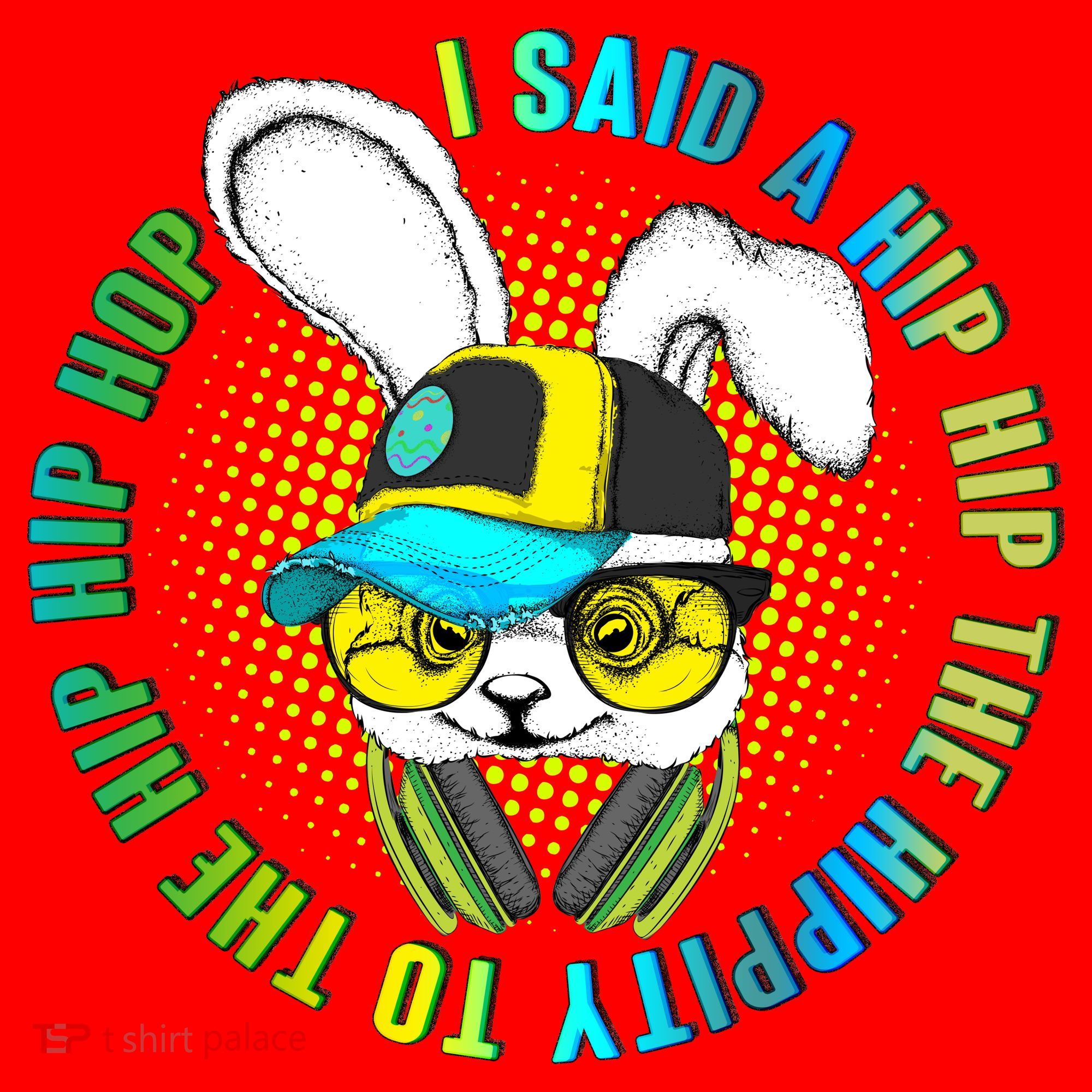 Hippity Hip Hop Bunny Santa Hat