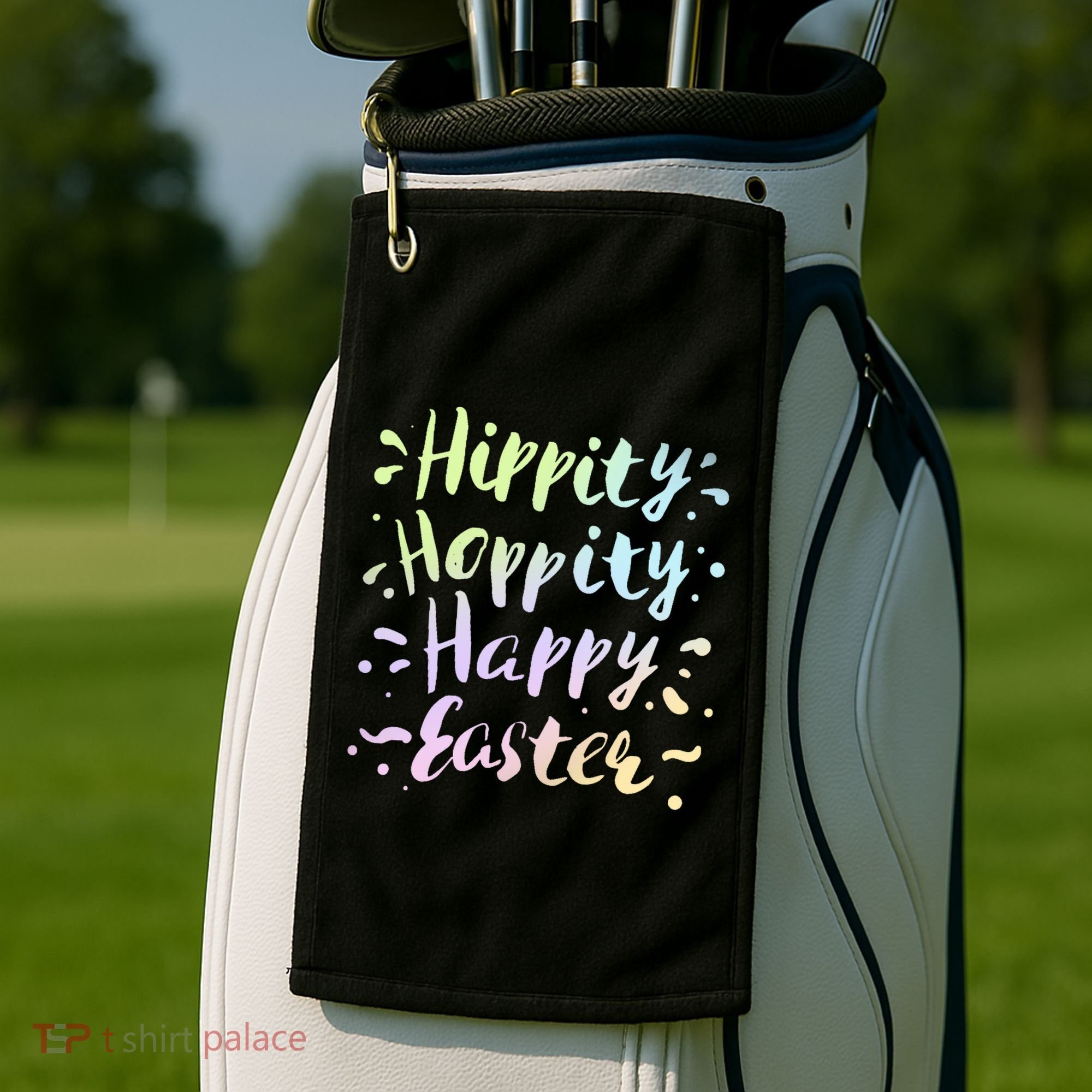 Hippity Hoppity Happy Easter Golf Towel