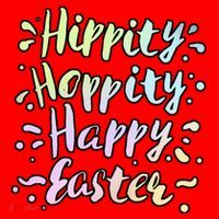 Hippity Hoppity Happy Easter Santa Hat thumb 1