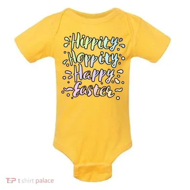 Hippity Hoppity Happy Easter Baby Bodysuit
