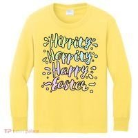 Hippity Hoppity Happy Easter Kids Long Sleeve Shirt thumb 0