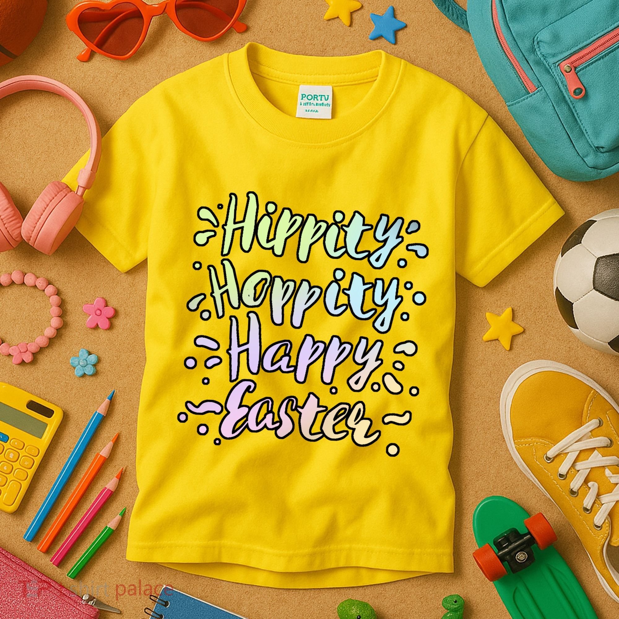 Hippity Hoppity Happy Easter Kids T-Shirt