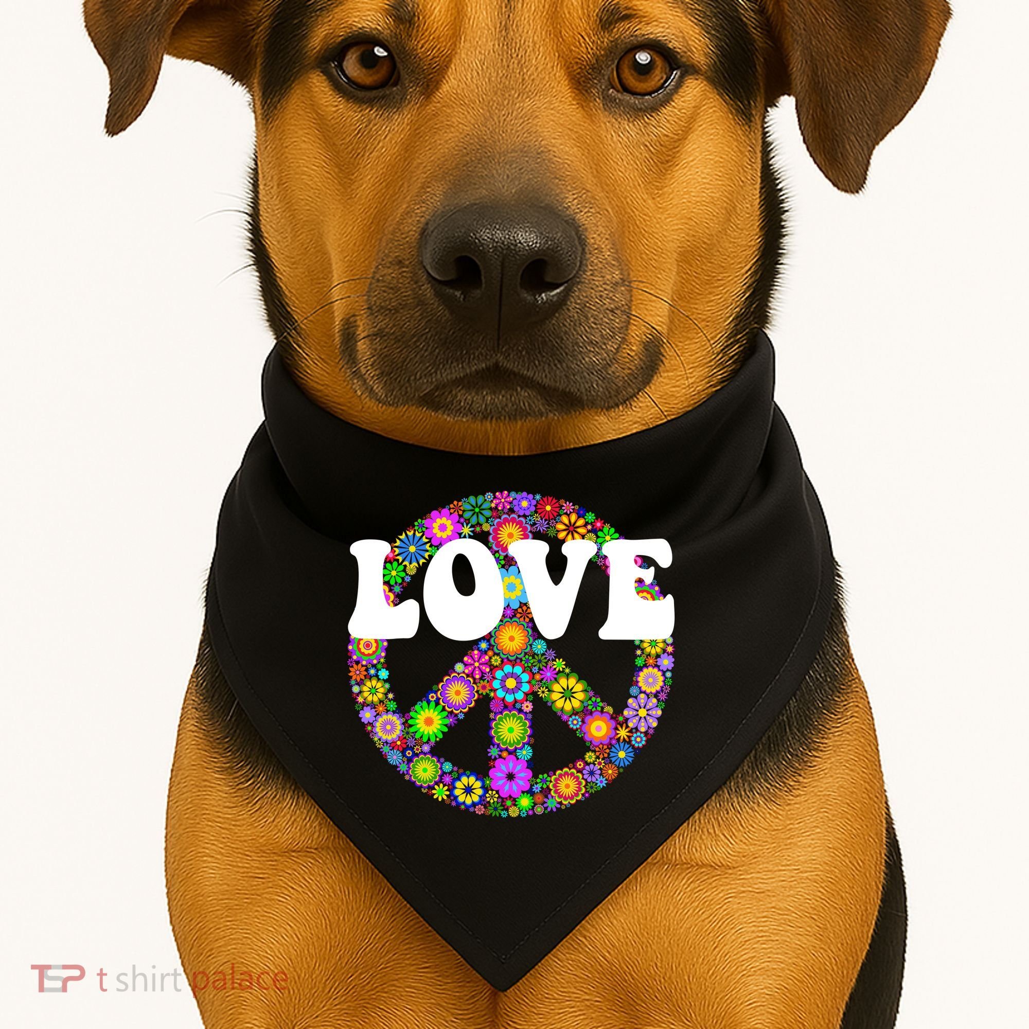 Hippy Love USA-Made Doggie Bandana