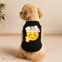 Hippy Smiley Face Peace Sign Doggie Tank thumb 2