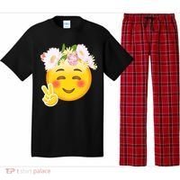 Hippy Smiley Face Peace Sign Pajama Set thumb 0