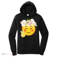 Hippy Smiley Face Peace Sign Women's Hoodie thumb 0