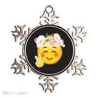 Hippy Smiley Face Peace Sign Ornament thumb 0
