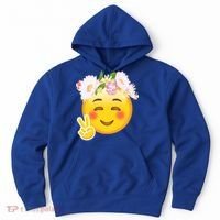 Hippy Smiley Face Peace Sign Hoodie thumb 0