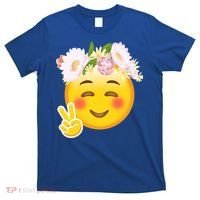 Hippy Smiley Face Peace Sign T-Shirt thumb 0