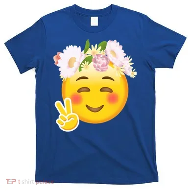 Hippy Smiley Face Peace Sign T-Shirt