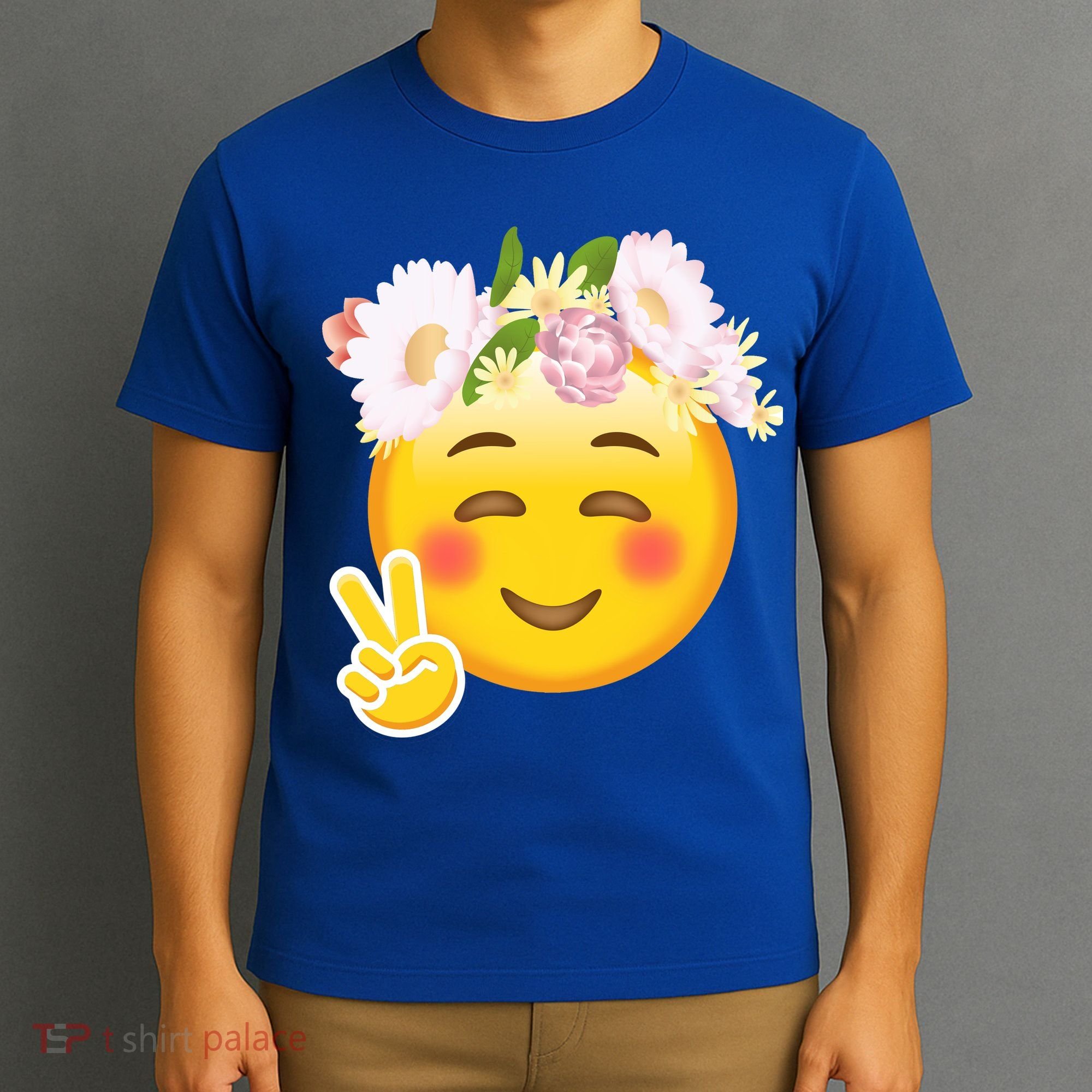 Hippy Smiley Face Peace Sign T-Shirt