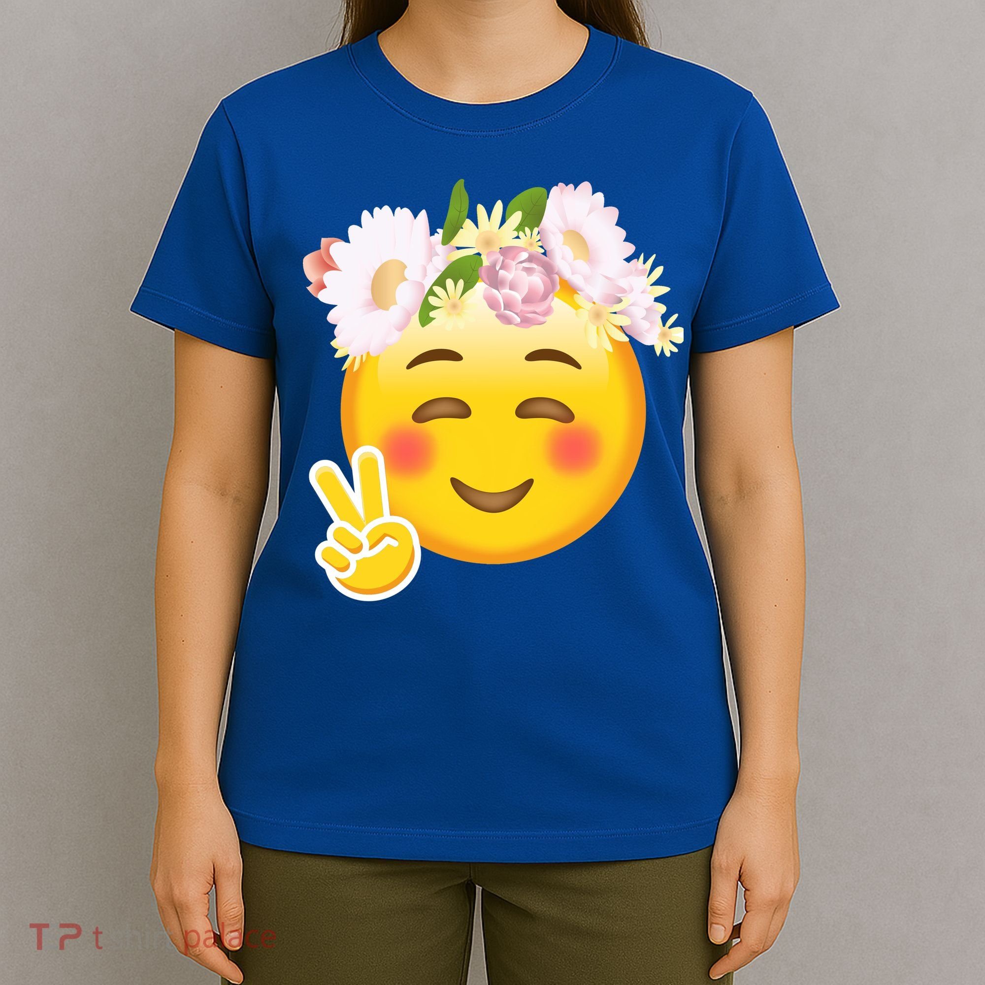 Hippy Smiley Face Peace Sign T-Shirt