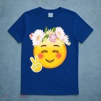 Hippy Smiley Face Peace Sign T-Shirt thumb 5