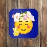 Hippy Smiley Face Peace Sign Coaster thumb 0
