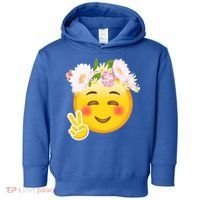 Hippy Smiley Face Peace Sign Toddler Hoodie thumb 0