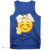 Hippy Smiley Face Peace Sign Tank Top thumb 0