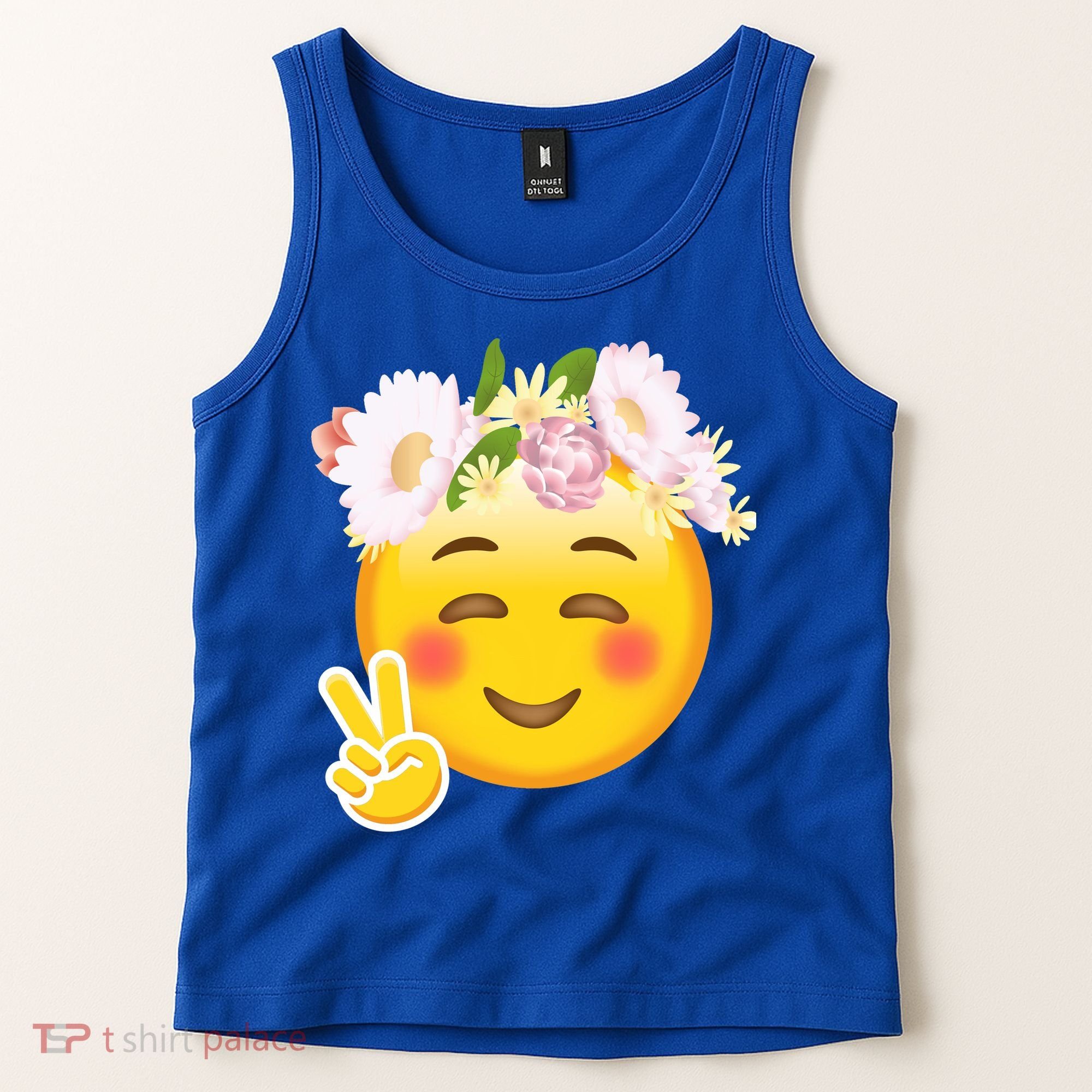 Hippy Smiley Face Peace Sign Tank Top