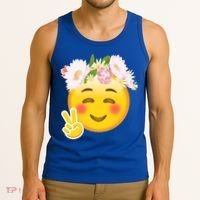 Hippy Smiley Face Peace Sign Tank Top thumb 3