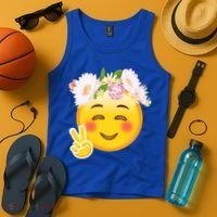 Hippy Smiley Face Peace Sign Tank Top thumb 4