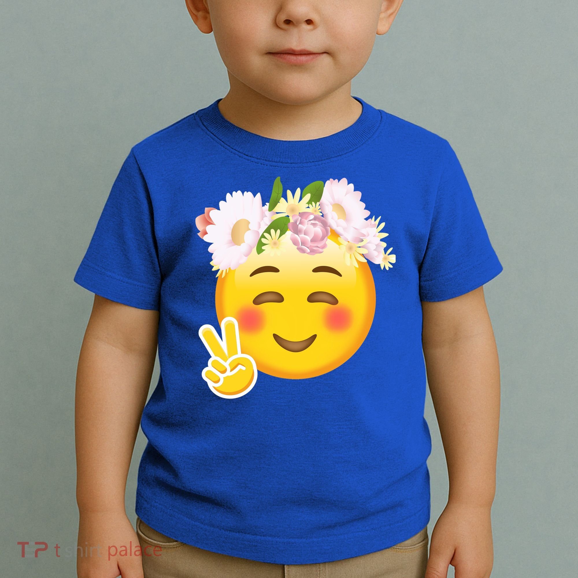 Hippy Smiley Face Peace Sign Toddler T-Shirt