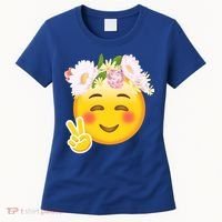 Hippy Smiley Face Peace Sign Women's T-Shirt thumb 0