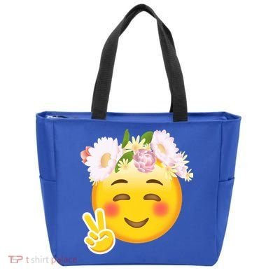 Hippy Smiley Face Peace Sign Bag