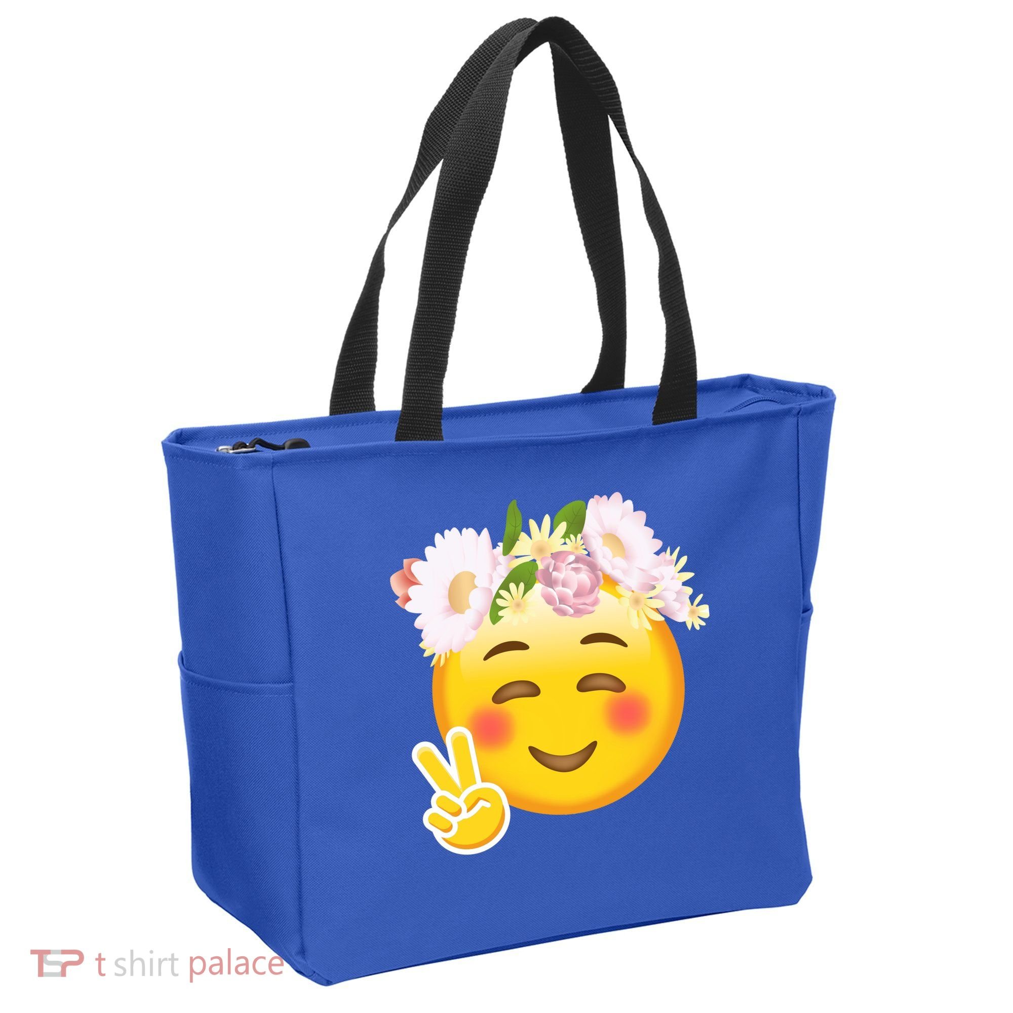 Hippy Smiley Face Peace Sign Bag
